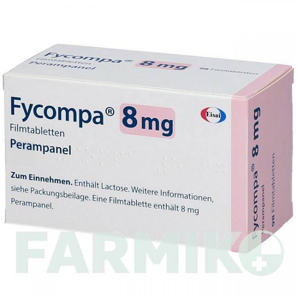 ФАЙКОМПА (FYCOMPA) 8 мг таблетки 98 шт - Перампанель EISAI