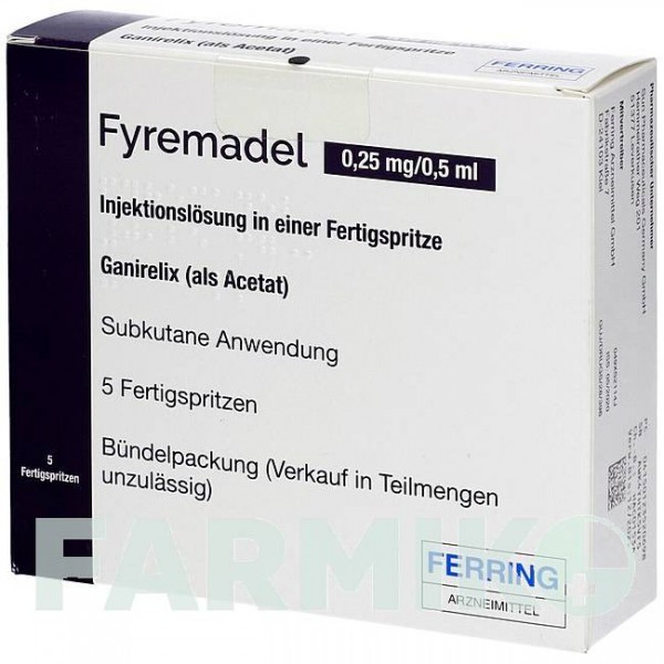 ФИРЕМАДЕЛ (FYREMADEL) 0,25 мг/0,5 мл раствор 5 шт - Ганиреликс FERRING