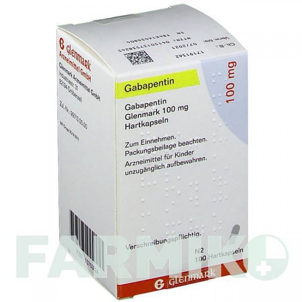 ГАБАПЕНТИН (GABAPENTIN) 100 мг капсулы 100 шт - Габапентин GLENMARK