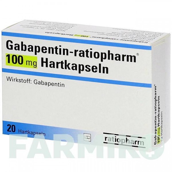 ГАБАПЕНТИН (GABAPENTIN) 100 мг капсули 20 шт - Габапентин RATIOPHARM