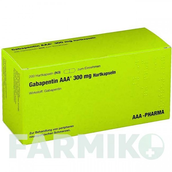 ГАБАПЕНТИН (GABAPENTIN) 300 мг капсули 200 шт - Габапентин AAA - PHARMA