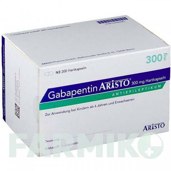 ГАБАПЕНТИН (GABAPENTIN) 300 мг капсули 200 шт - Габапентин ARISTO PHARMA