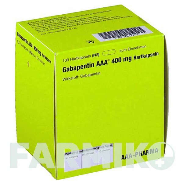 ГАБАПЕНТИН (GABAPENTIN) 400 мг капсулы 100 шт - Габапентин AAA - PHARMA