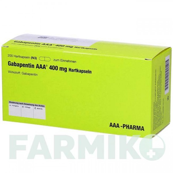 ГАБАПЕНТИН (GABAPENTIN) 400 мг капсули 200 шт - Габапентин AAA - PHARMA