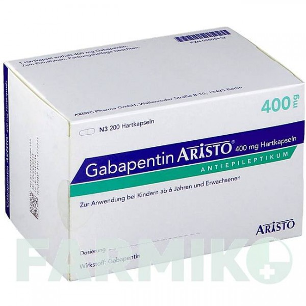 ГАБАПЕНТИН (GABAPENTIN) 400 мг капсули 200 шт - Габапентин ARISTO PHARMA