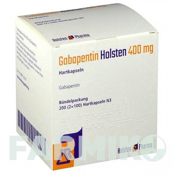 ГАБАПЕНТИН (GABAPENTIN) 400 мг капсулы 200 шт - Габапентин HOLSTEN PHARMA
