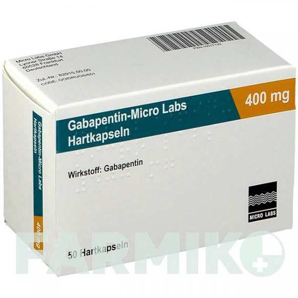 ГАБАПЕНТИН (GABAPENTIN) 400 мг капсули 50 шт - Габапентин MICRO LABS