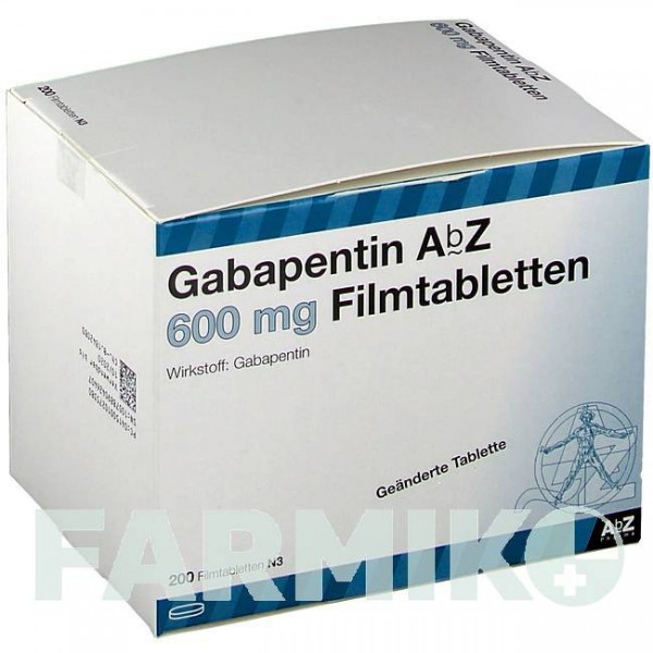 ГАБАПЕНТИН (GABAPENTIN) 600 мг таблетки 200 шт - Габапентин ABZ PHARMA