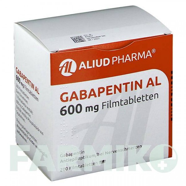 ГАБАПЕНТИН (GABAPENTIN) 600 мг таблетки 200 шт - Габапентин ALIUD PHARMA