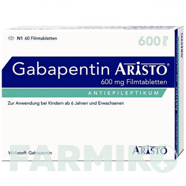 ГАБАПЕНТИН (GABAPENTIN) 600 мг таблетки 60 шт - Габапентин ARISTO PHARMA