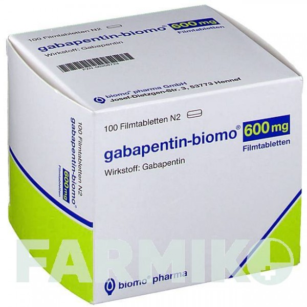 ГАБАПЕНТИН (GABAPENTIN) 600 мг таблетки 100 шт - Габапентин BIOMO PHARMA