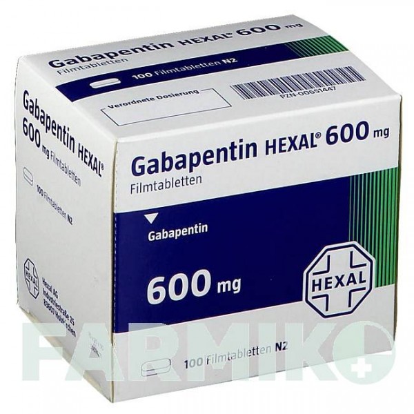 ГАБАПЕНТИН (GABAPENTIN) 600 мг таблетки 100 шт - Габапентин HEXAL