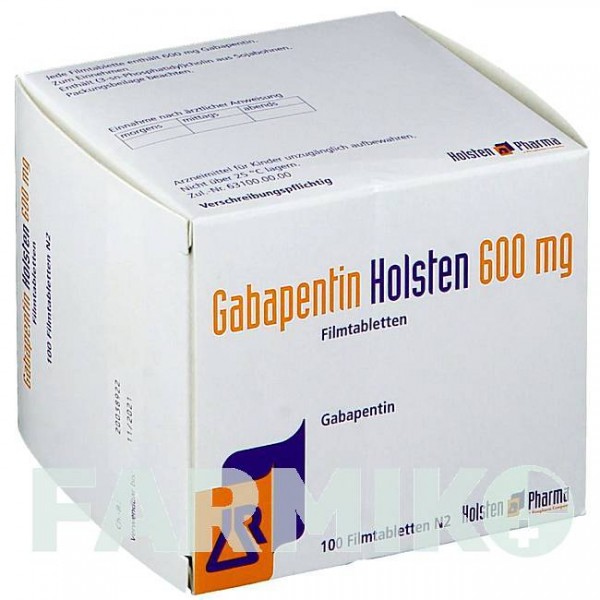ГАБАПЕНТИН (GABAPENTIN) 600 мг таблетки 100 шт - Габапентин HOLSTEN PHARMA