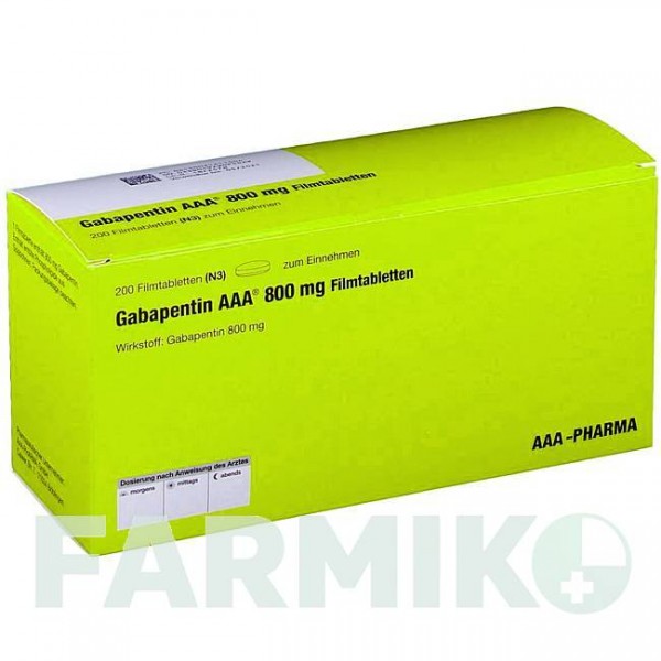 ГАБАПЕНТИН (GABAPENTIN) 800 мг таблетки 50 шт - Габапентин AAA - PHARMA