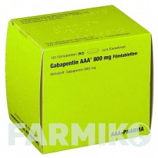 ГАБАПЕНТИН (GABAPENTIN) 800 мг таблетки 100 шт - Габапентин AAA - PHARMA