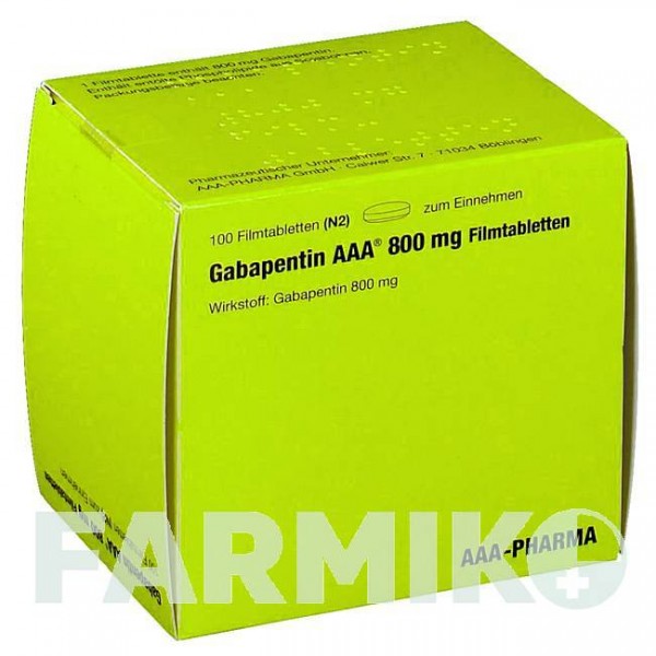 ГАБАПЕНТИН (GABAPENTIN) 800 мг таблетки 100 шт - Габапентин AAA - PHARMA