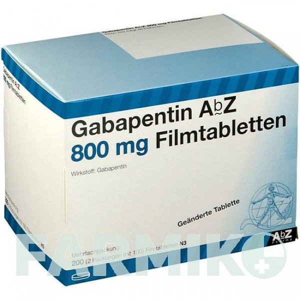 ГАБАПЕНТИН (GABAPENTIN) 800 мг таблетки 200 шт - Габапентин ABZ PHARMA