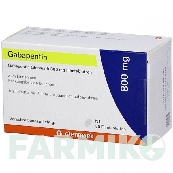 ГАБАПЕНТИН (GABAPENTIN) 800 мг таблетки 50 шт - Габапентин GLENMARK