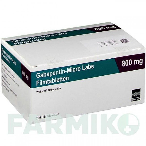 ГАБАПЕНТИН (GABAPENTIN) 800 мг таблетки 200 шт - Габапентин MICRO LABS