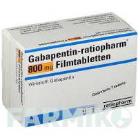 ГАБАПЕНТИН (GABAPENTIN) 800 мг таблетки 50 шт - Габапентин RATIOPHARM