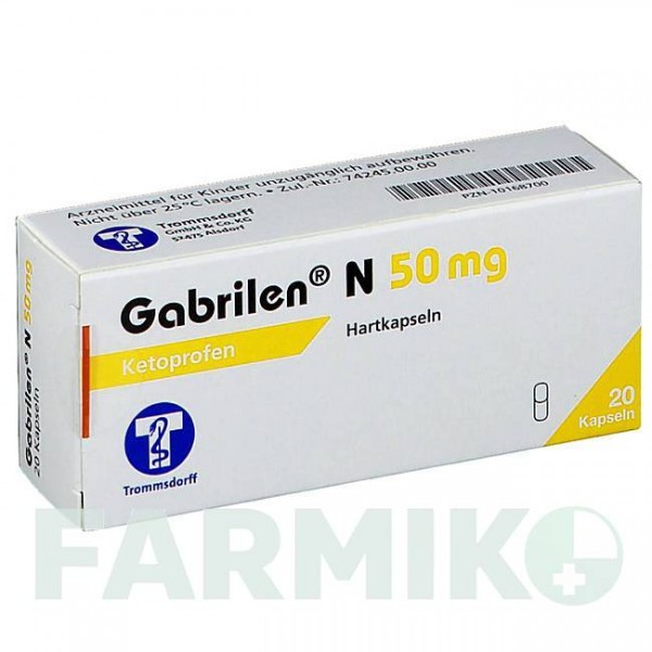 ГАБРИЛЕН (GABRILEN) 50 мг капсулы 20 шт - Кетопрофен TROMMSDORFF
