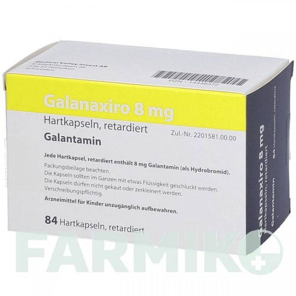 ГАЛАНАКСИРО (GALANAXIRO) 8 мг капсули 84 шт - Галантамін MEDICAL VALLEY INVEST