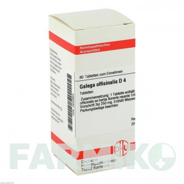 ГАЛЕГА (GALEGA) D 4 таблетки 80 шт - Гомеопатия DHU