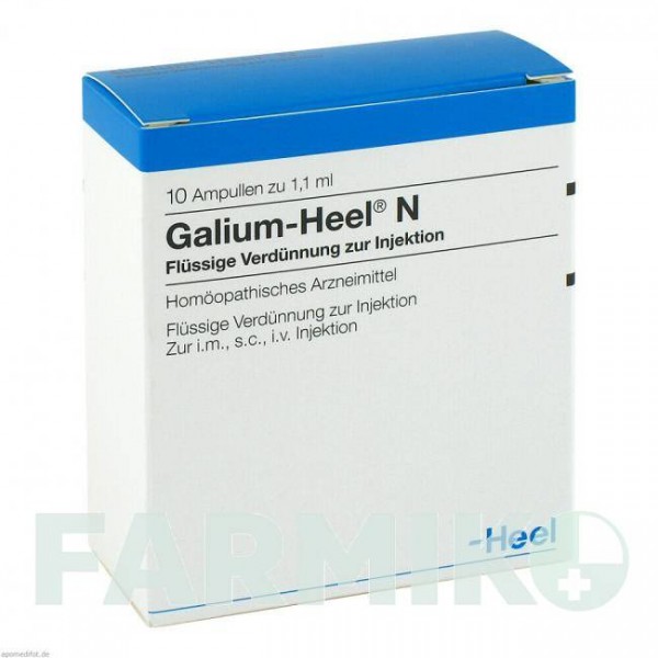ГАЛИУМ ХЕЛЬ (GALIUM HEEL) ампулы 10 шт - Гомеопатия BIOLOGISCHE HEILMITTEL HEEL