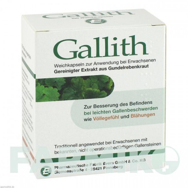 ГАЛЛИТ (GALLITH) капсулы 100 шт - Земляной плющ PHARMAZEUTISCHE FABRIK EVERS