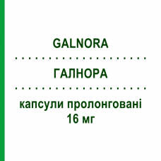 ГАЛНОРА (GALNORA) 16 мг капсулы пролонгированные 28 шт - Галантамин KRKA FARMACEUTICI