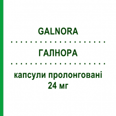 ГАЛНОРА (GALNORA) 24 мг капсулы пролонгированные 28 шт - Галантамин KRKA FARMACEUTICI