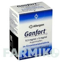 ГАНФОРТ (GANFORT) 0,3 мг/мл + 5 мг/мл краплі 30x0,4 мл - Тимолол, Біматопрост ABBVIE