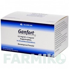 ГАНФОРТ (GANFORT) 0,3 мг/мл + 5 мг/мл капли 90x0,4 мл - Тимолол, Биматопрост AXICORP PHARMA