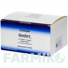 ГАНФОРТ (GANFORT) 0,3 мг/мл + 5 мг/мл капли 30x0,4 мл - Тимолол, Биматопрост CC PHARMA
