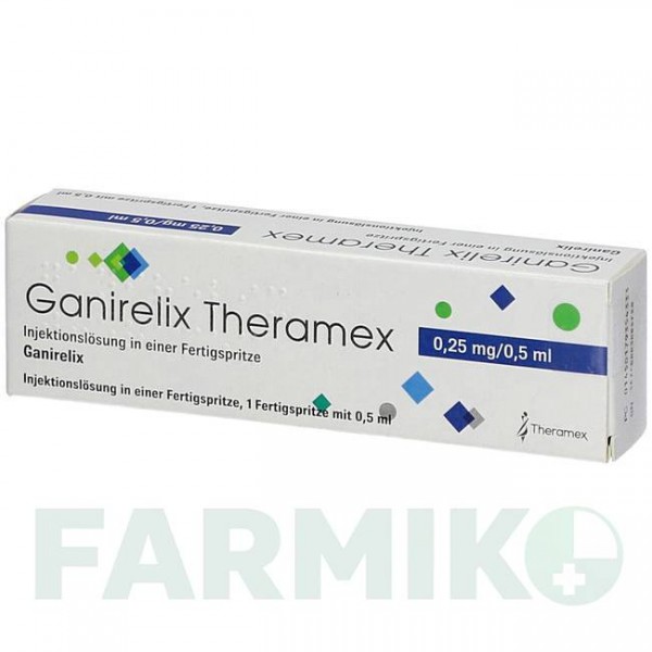 ГАНИРЕЛИКС (GANIRELIX) 0,25 мг/0,5 мл раствор 1 шт - Ганиреликс THERAMEX