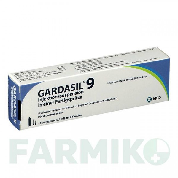 ГАРДАСИЛ (GARDASIL) 9 шприци 1 шт - Вакцина проти вірусу папіломи людини EMRA-MED