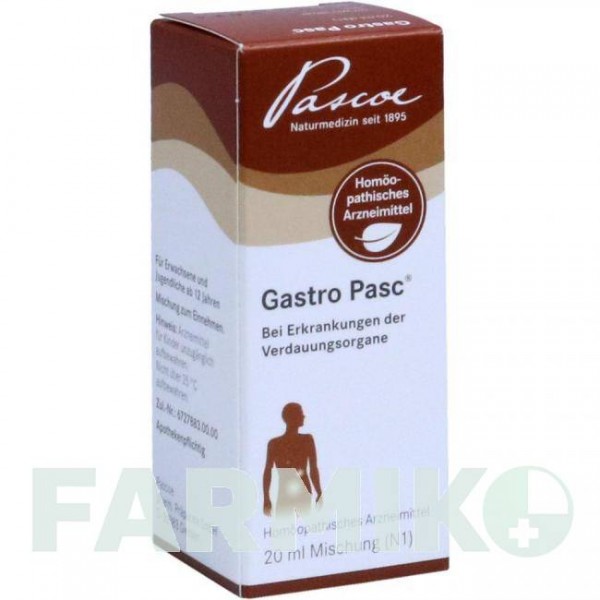 ГАСТРО (GASTRO) капли 20 мл - Гомеопатия PASCOE
