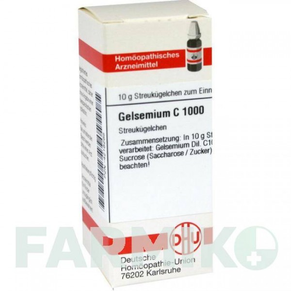ГЕЛЬСЕМИУМ (GELSEMIUM) C 1000 глобули 10 г - Гомеопатия DHU