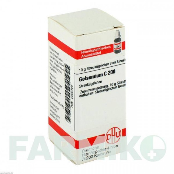 ГЕЛЬСЕМИУМ (GELSEMIUM) C 200 глобули 10 г - Гомеопатия DHU