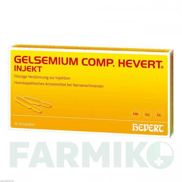ГЕЛЬЗЕМІУМ КОМП (GELSEMIUM COMP) ампули 10 шт - Гомеопатія HEVERT