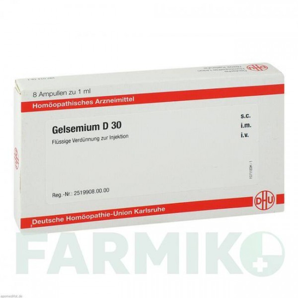 ГЕЛЬСЕМІУМ (GELSEMIUM) D 30 ампули 8x1 мл - Гомеопатія DHU