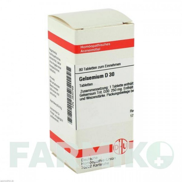 ГЕЛЬСЕМИУМ (GELSEMIUM) D 30 таблетки 80 шт - Гомеопатия DHU