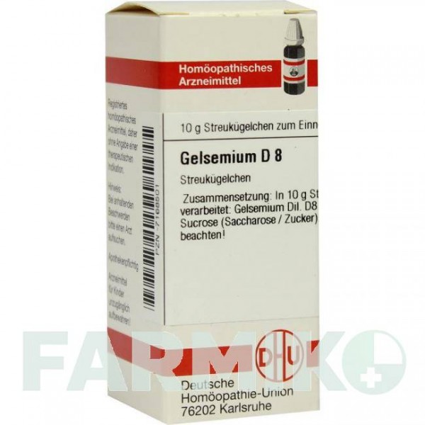 ГЕЛЬСЕМИУМ (GELSEMIUM) D 8 глобули 10 г - Гомеопатия DHU