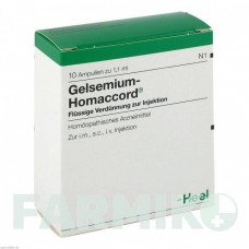 ГЕЛЬЗЕМИУМ ХОМАКОРД (GELSEMIUM HOMACCORD) ампулы 10 шт - Гомеопатия BIOLOGISCHE HEILMITTEL HEEL