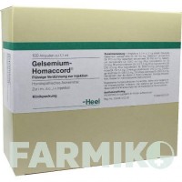 ГЕЛЬЗЕМИУМ ХОМАКОРД (GELSEMIUM HOMACCORD) ампулы 100 шт - Гомеопатия BIOLOGISCHE HEILMITTEL HEEL