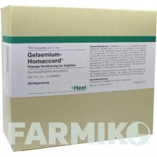 ГЕЛЬЗЕМИУМ ХОМАКОРД (GELSEMIUM HOMACCORD) ампулы 100 шт - Гомеопатия BIOLOGISCHE HEILMITTEL HEEL