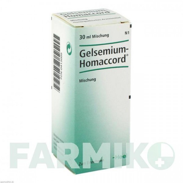 ГЕЛЬЗЕМИУМ ХОМАКОРД (GELSEMIUM HOMACCORD) капли 30 мл - Гомеопатия BIOLOGISCHE HEILMITTEL HEEL