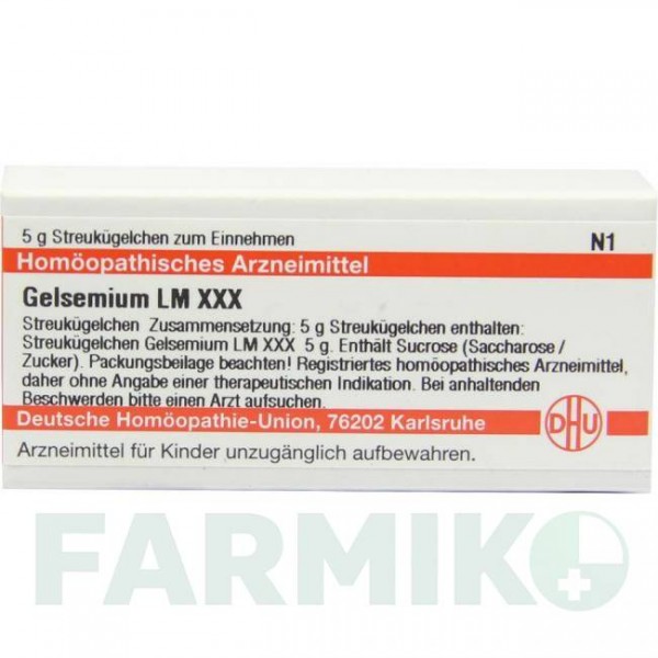 ГЕЛЬСЕМИУМ (GELSEMIUM) LM XXX глобули 5 г - Гомеопатия DHU