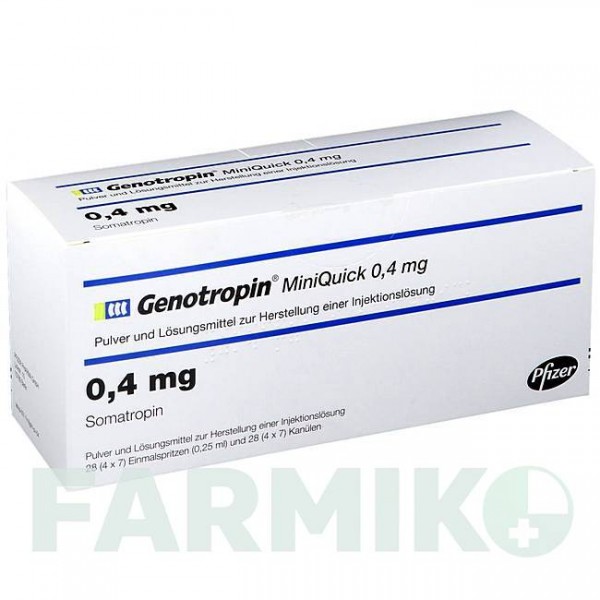 ГЕНОТРОПИН (GENOTROPIN) 0,4 мг шприци 4x7 шт - Соматропин PFIZER