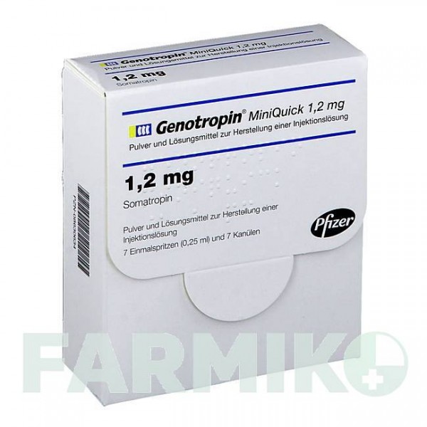 ГЕНОТРОПІН (GENOTROPIN) 1,2 мг шприци 7 шт - Соматропін PFIZER